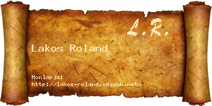 Lakos Roland névjegykártya